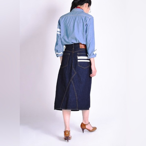 Like new Momotaro Jeans 12oz GTB Selvedge Denim Wrap Skirt. - Picture 4 of 16